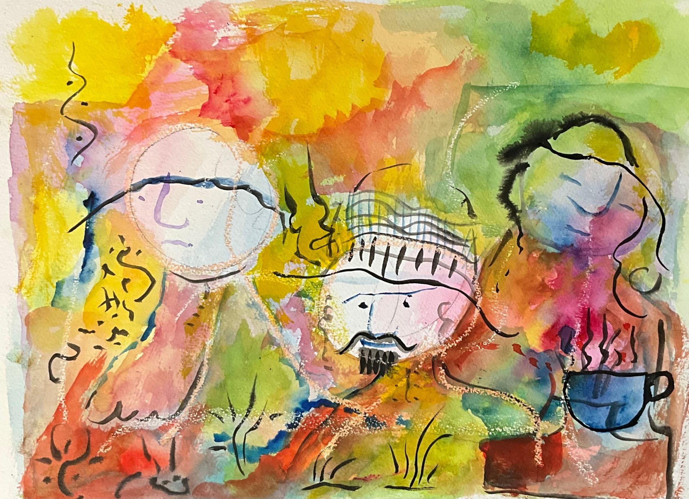 Untitled watercolour painting by Bill Whyte (7)