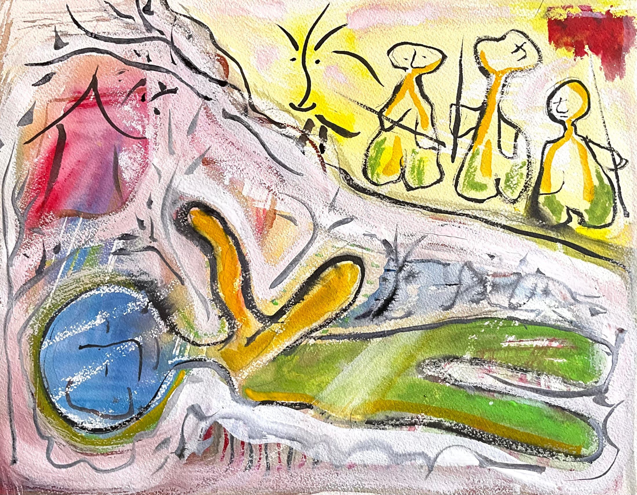 Untitled watercolour painting by Bill Whyte (9)
