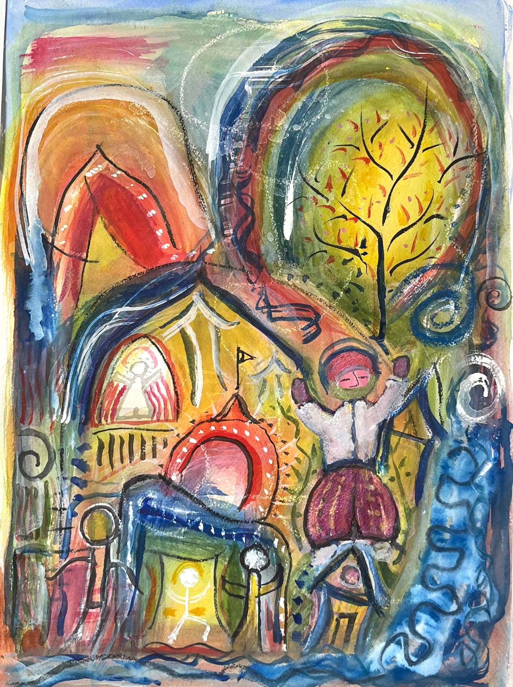 Untitled watercolour painting by Bill Whyte (16)