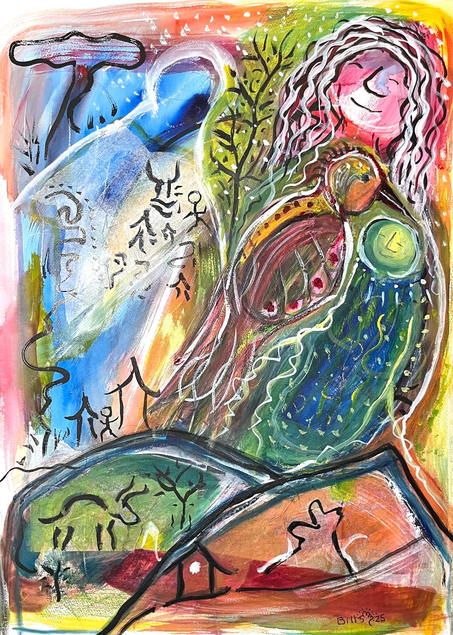 Untitled watercolour painting by Bill Whyte (18)