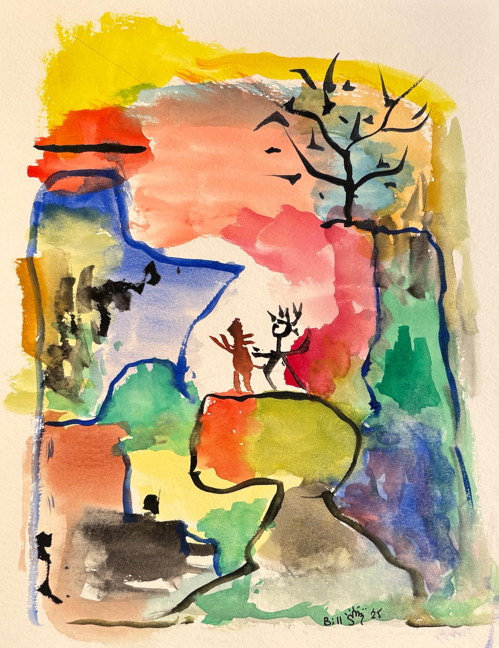 Untitled watercolour painting by Bill Whyte (36)
