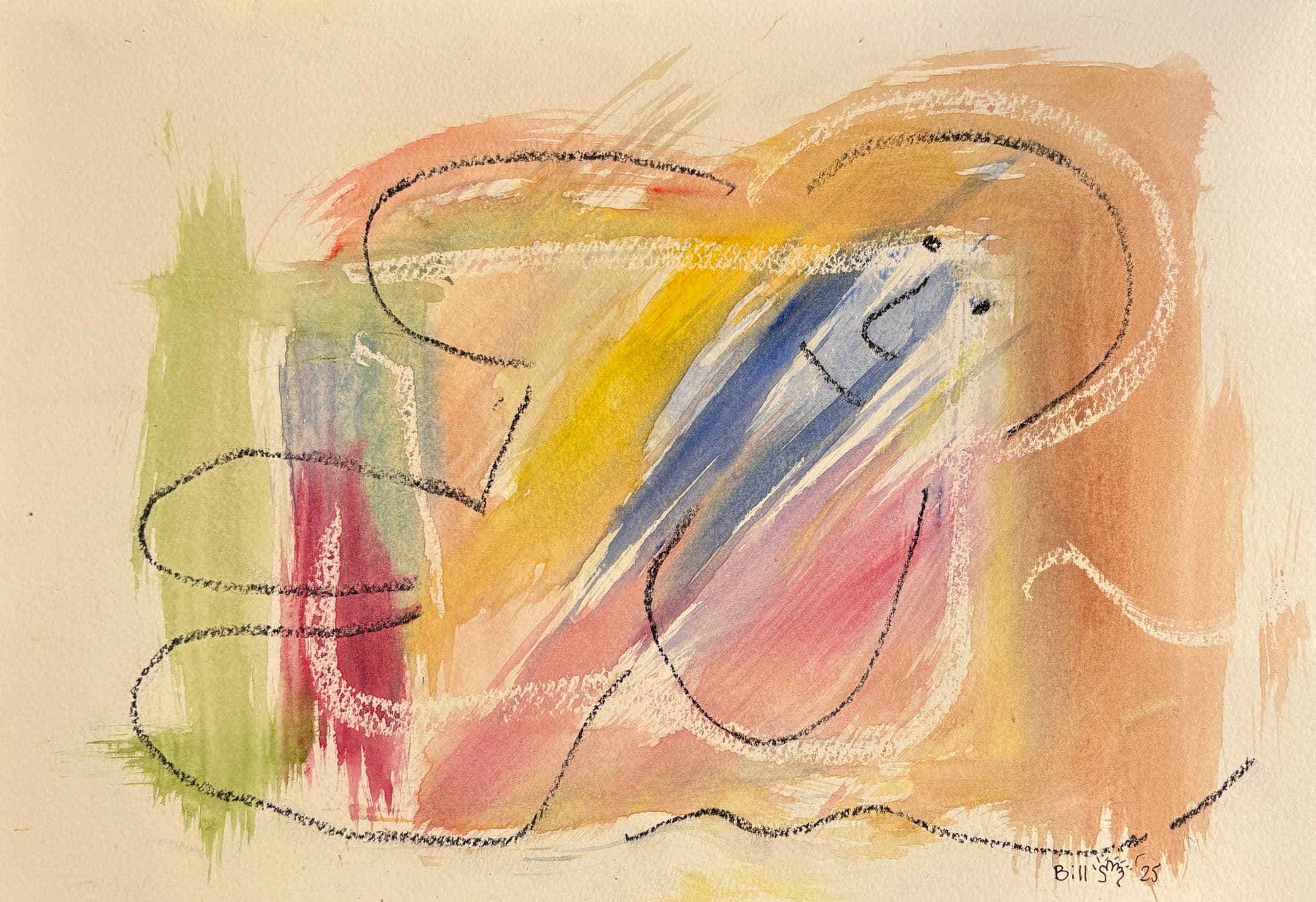Untitled watercolour painting by Bill Whyte (39)